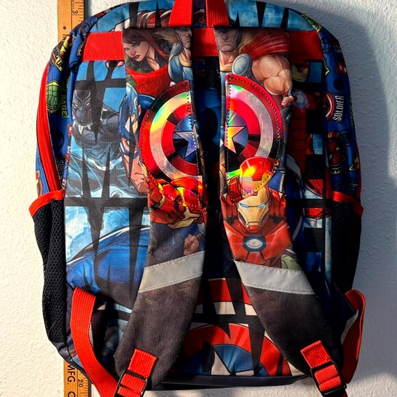 Marvel Avengers 17" Backpack, Laptop Sleeve, Large Front & 2 Side Pockets 2024 - Picture 5 of 5